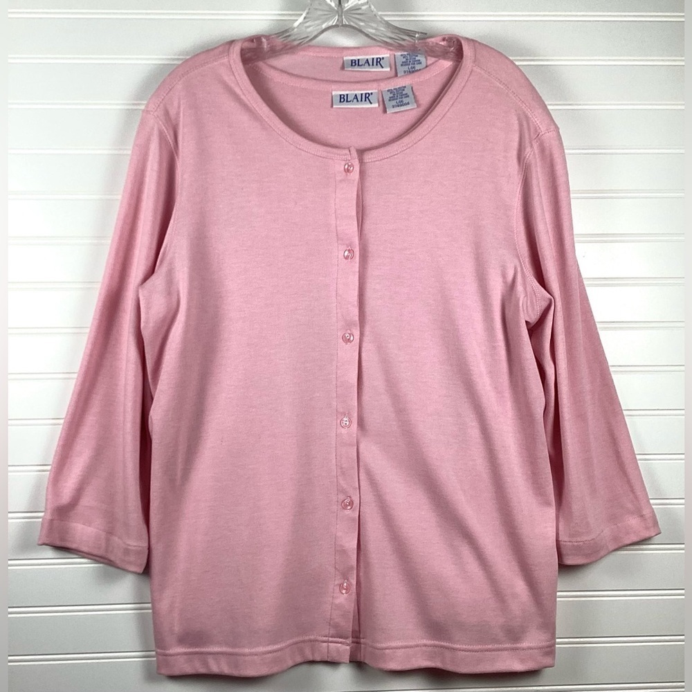 Blair Baby Pink Cardigan and Tank Top Size Large Cotton Blend Set of 2